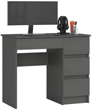 Image Стол письменный Akord A-7 90 Right, Graphite Gray