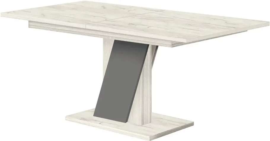 Image Стол раскладной Modern Slider 140/180x80x80, Craft Oak White/Slate Gray