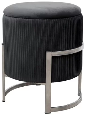 Image Пуф Akord Porto, Silver/Black