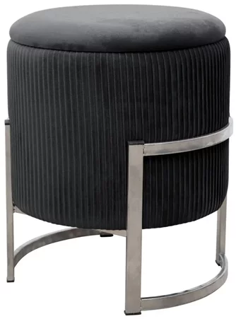 Пуф Akord Porto, Silver/Black