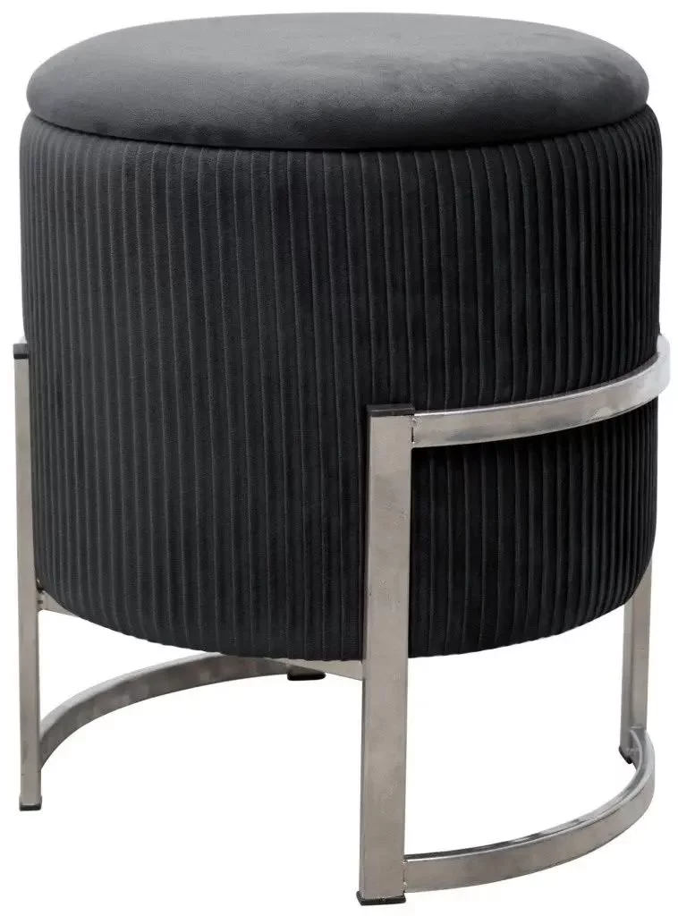 Image Пуф Akord Porto, Silver/Black