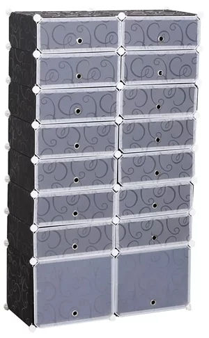 Image Стеллаж для обуви Homcom 837-017, Black/White