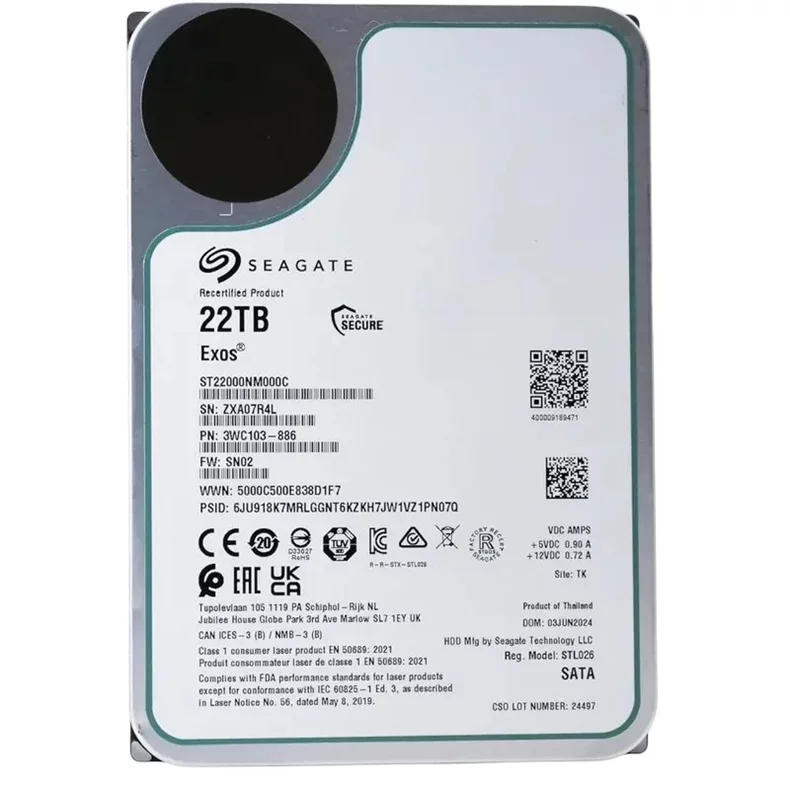 Image Жесткий диск Seagate Exos HDD 22.0TB (ST22000NM000C-FR)