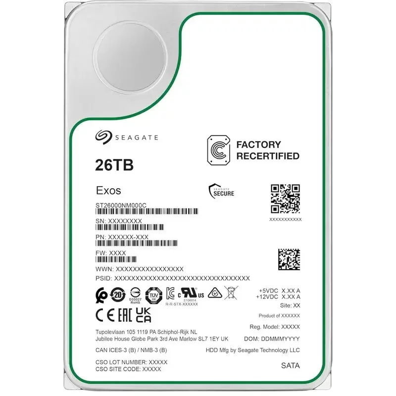 Image Жесткий диск Seagate Exos HDD 26.0TB (ST26000NM000C-FR)