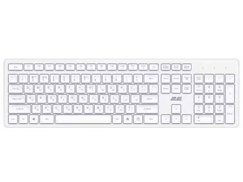 Image Tastatură 2E KS260 EN/UK/RU, White