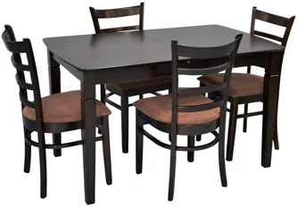 Комплект для кухни Evelin HV-27V Chocolate + 4 стула COCO Chocolate/F-789 Brown