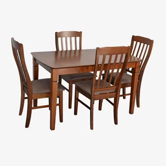Обеденный набор Evelin HV-27V Burnish oak + 4 Wenyi Burnish oak/Ekea12 Dark Brown