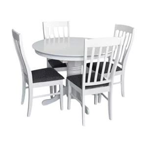 Image Комплект для кухни Evelin CAPELLA V White + 4 стула Wenyi White/NV-10WP Grey
