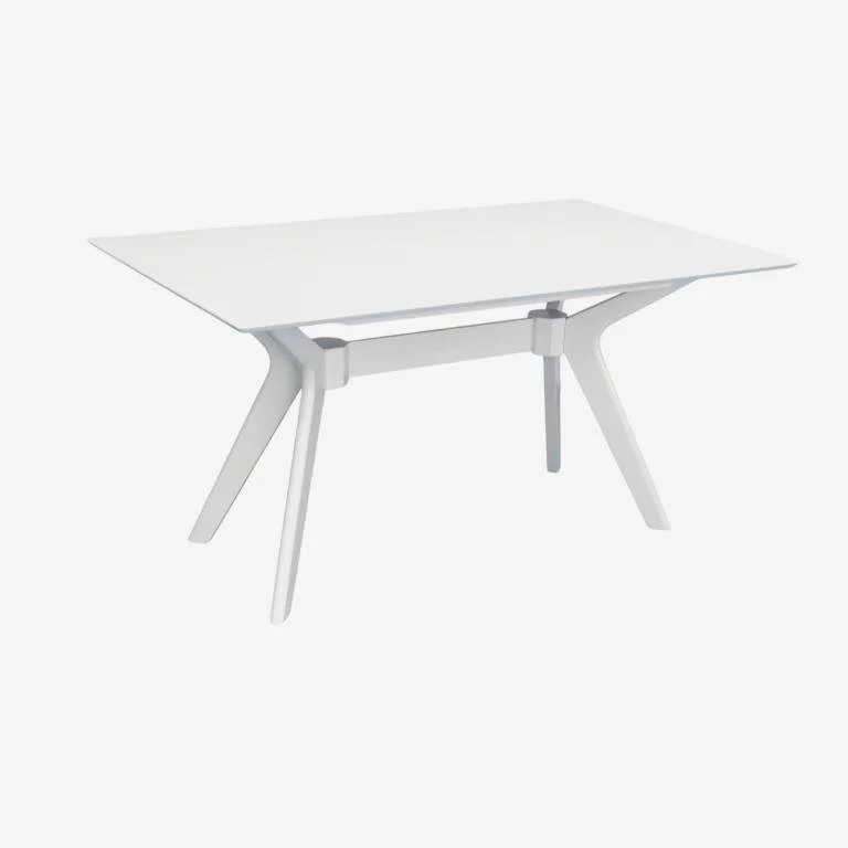 Image Обеденный стол Evelin Raffles Rectangular White/Bella beech + 6 LC-021 Grey