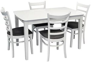 Image Комплект для кухни Evelin HV-27V White + 4 стула COCO White/NV-10WP Grey