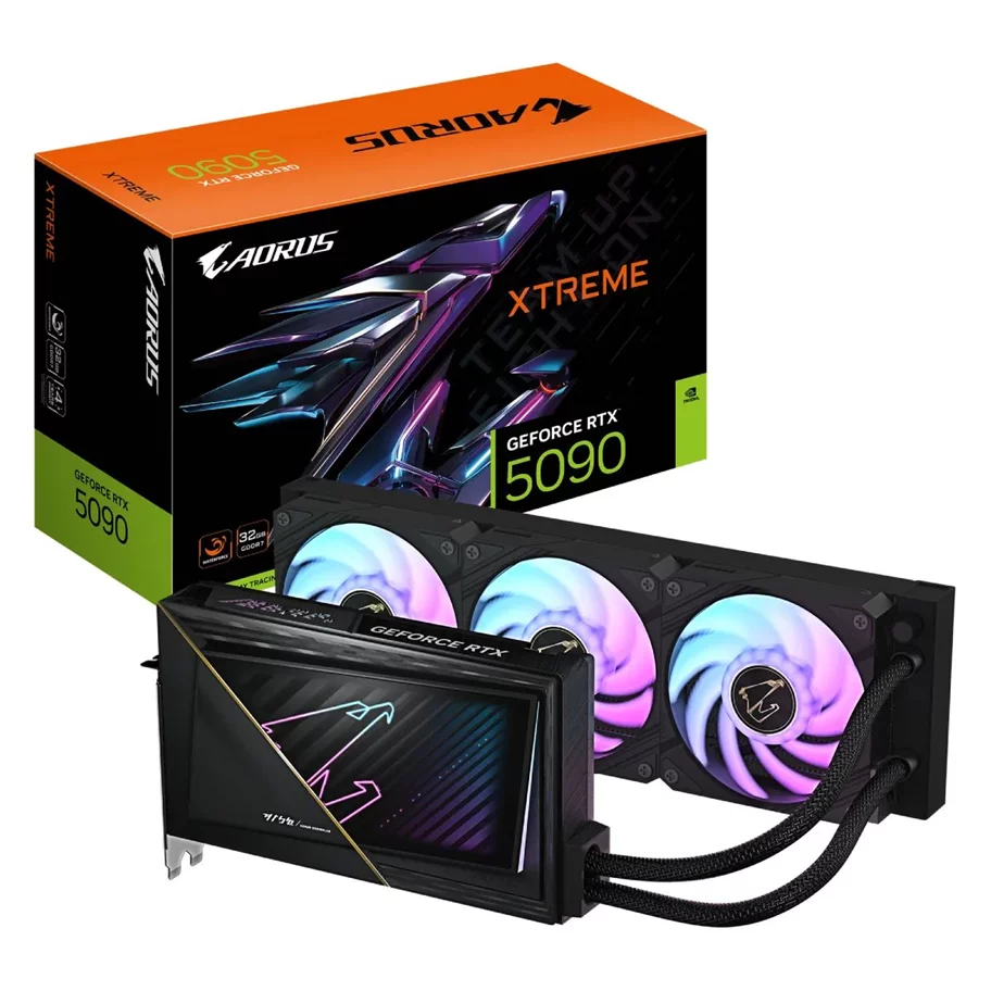 Image Placă video GIGABYTE GeForce RTX 5090 XTREME WATERFORCE 32GB