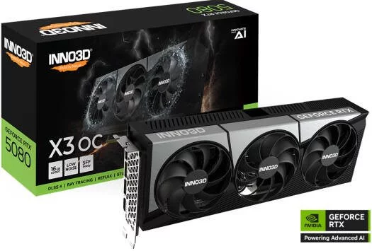 Image Видеокарта Inno3D GeForce RTX 5080 X3 OC(16GB, GDDR7)