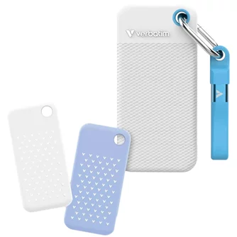 Внешний SSD Verbatim Pocket 2.0TB, White/Light Blue