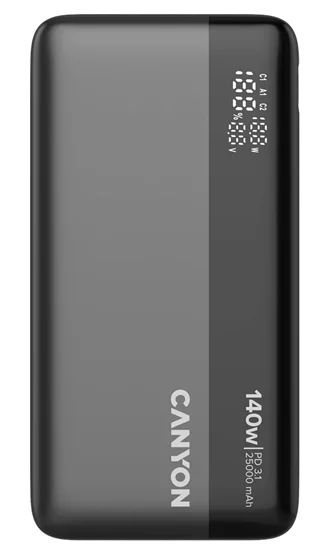 Внешний аккумулятор CANYON PB-240 25000mAh, Dark Grey