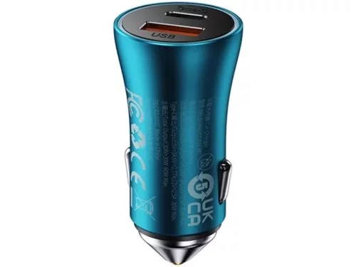 Image Автомобильная зарядка Baseus Golden Contactor Max, Blue