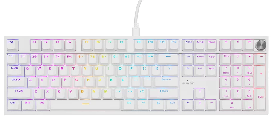 Image Клавиатура Genesis Thor 404 Gateron Yellow Pro switch EN, White