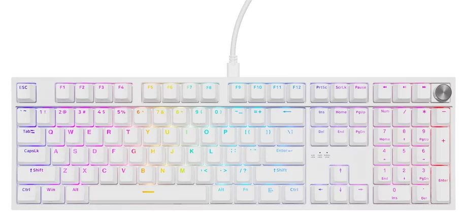 Image Клавиатура Genesis Thor 404 US, White (Oetemu Peach Silent)