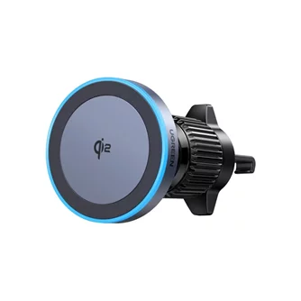 Автомобильная зарядка Qi2 15W, 360 Rotation, Black