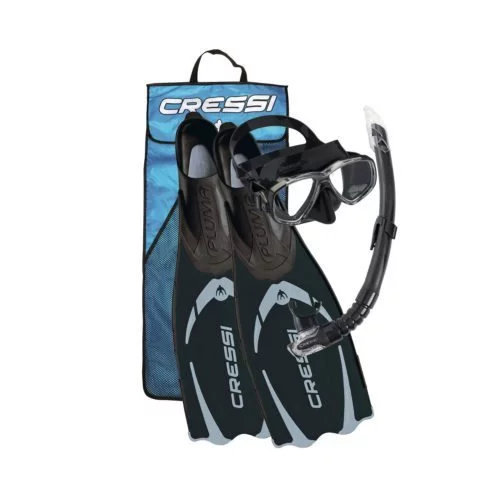 Set masca + tub + labe black CRESSI-SUB XL