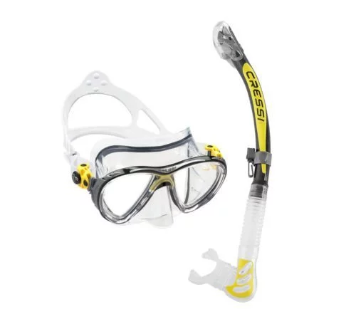 Set masca+tub+ALPHA UD COMBO CRESSI-SUB yellow