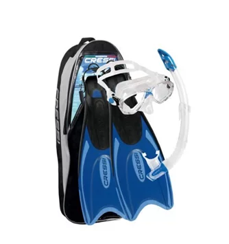 Set masca+tub+labe inot PLUMA BAG black CRESSI-SUB