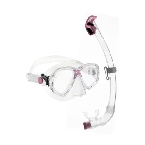 Set masca+tub +SEAL JUNIOR clear pink