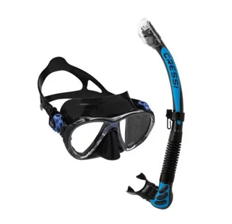 Set masca+tub inot BIG EYES+ALPHA black/blue