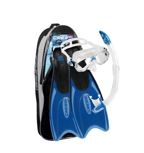 Set masca+tub+labe inot PALAU blue azure L XL