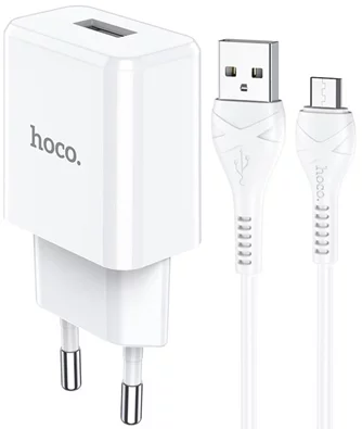 Зарядка Hoco N9 Especial + кабель Micro-USB, White