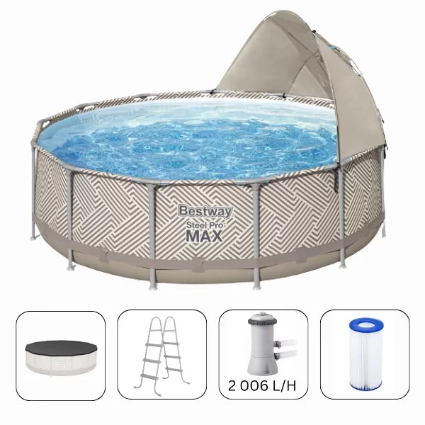 Piscină сu cadru metalic Bestway 561FYBW 396x107 cm