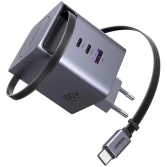 Зарядка UGREEN GaN X616, кабель USB Type-C, Black