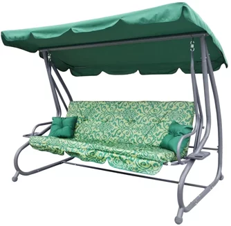 Скамья-качели 2в1 Ramiz Swing Seat Textylina Pattern Green