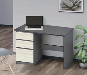 Image Письменный стол Modern Komfi 2 120cm Slate Gray/Craft Oak White