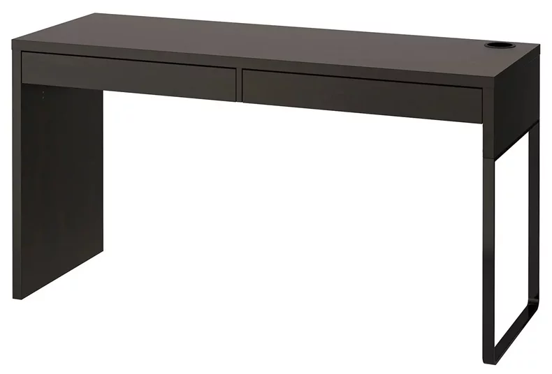 Image Birou Ikea Micke 142x50 negru-maroniu
