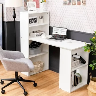 Biroul computer Costway CB10301WH White