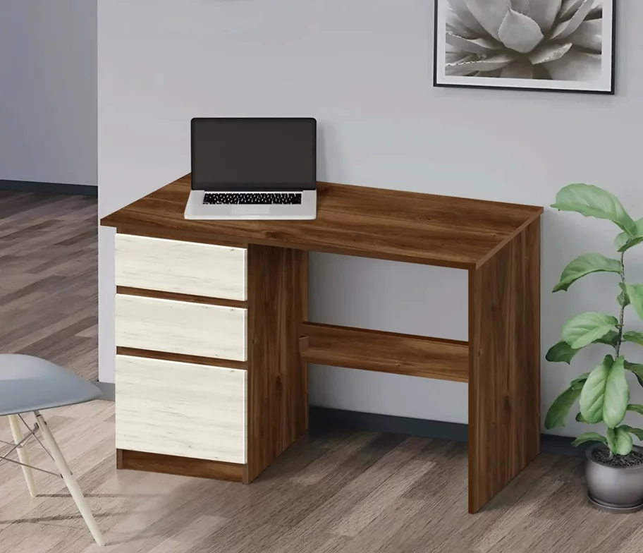 Image Письменный стол Modern Komfi 2 120cm Brandy Castello Oak/Craft Oak White