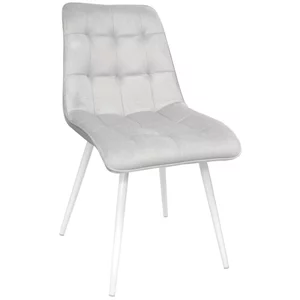 Image Scaun Capella~Catifea Grey HLR20 + White Legs