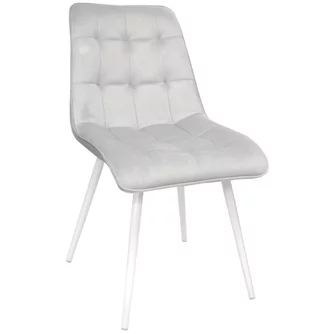 Scaun Capella~Catifea Grey HLR20 + White Legs