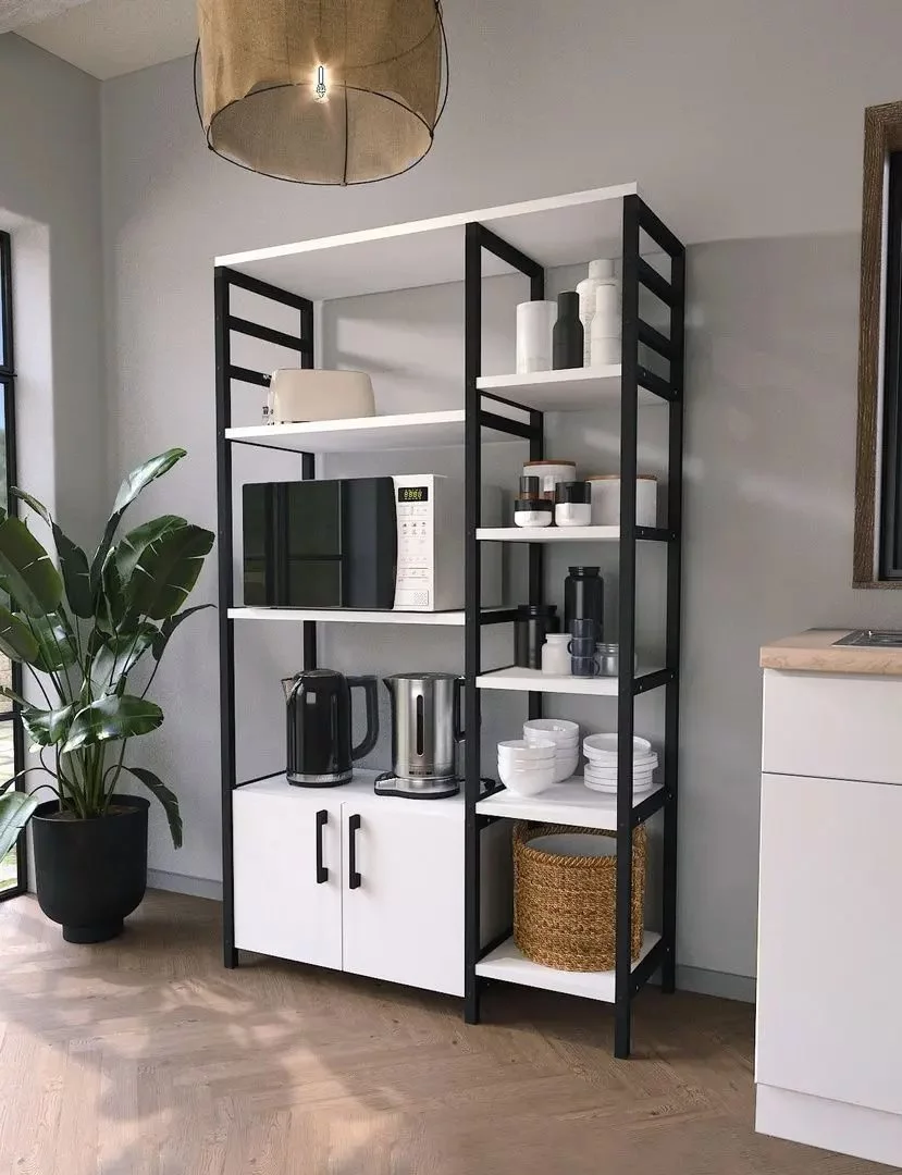 Image Стеллаж Bofigo 2Д8П White/Black