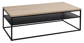 Журнальный столик Bronson 120x60x42H, Wood/Black