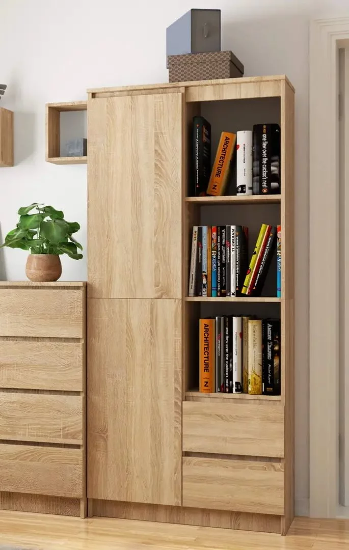 Image Стеллаж Akord R80 R11 2D2SZ Sonoma Oak