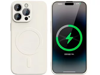 Чехол  WOO  iPhone 16 Pro Max Liquid Silicone Magsafe, Beige