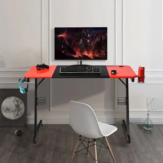Игровой компьютерный стол Costway HW66286 Black/Red