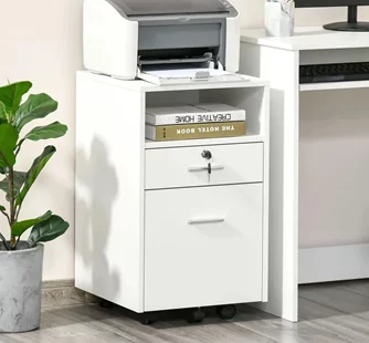 Тумба выкатная Vinsetto 924-030WT White
