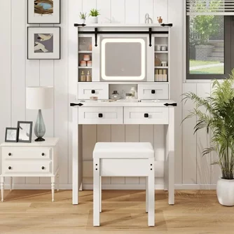 Туалетный столик Costway HU10928DE-WH+ White