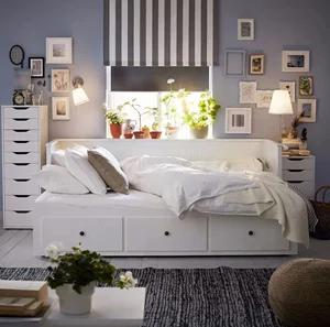 Image Pat pliabil Ikea Hemnes 3 ящика 80х200 white