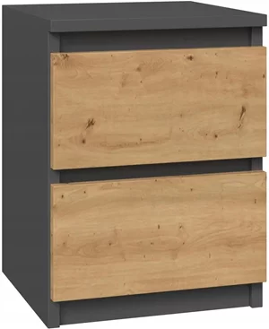 Image Тумба прикроватная TopEshop Malwa M2 Anthracite/Artisan Oak
