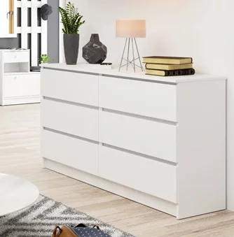 Комод Akord K140 6SZ White