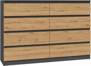 Image Комод TopEshop Malwa M8 140 Anthracite/Artisan Oak