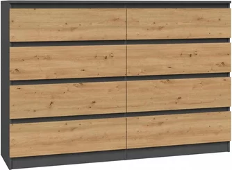 Комод TopEshop Malwa M8 140 Anthracite/Artisan Oak